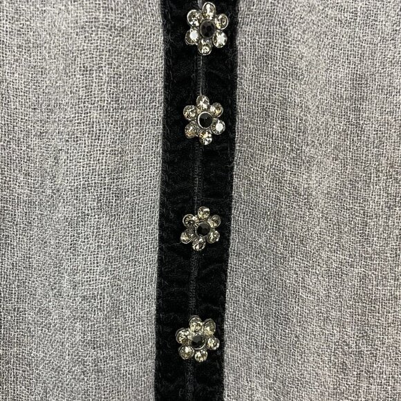 Zara Trafeluc Collection Gray Wool Blend Frilled Keyhole Back Dress Size Small - Picture 7 of 10